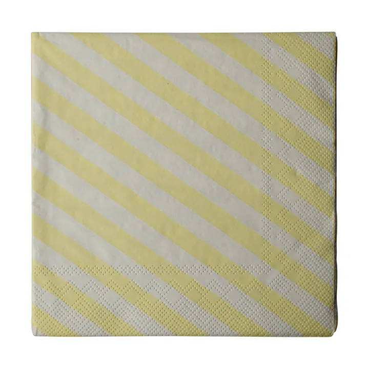 Stripe papirserviett 33x33 cm 20-pakn. - Creme - DBKD