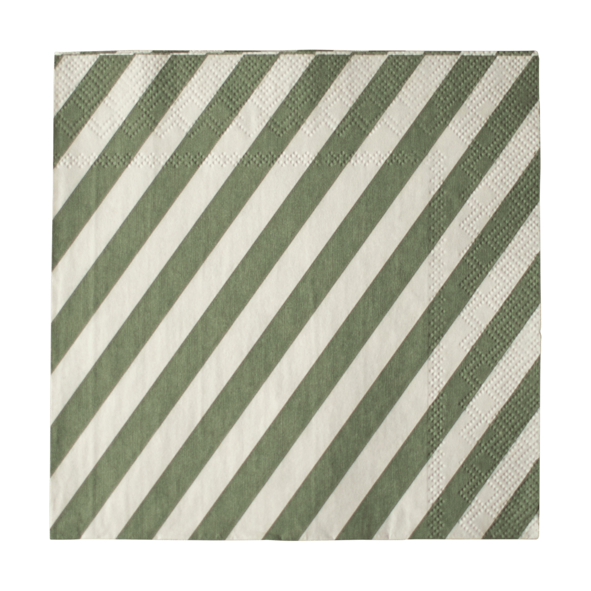 DBKD Stripe papirserviett 33x33 cm 20-pakn. Green