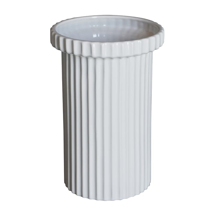 Stripe potte stor h22 cm Ø12 cm - Shiny white - DBKD