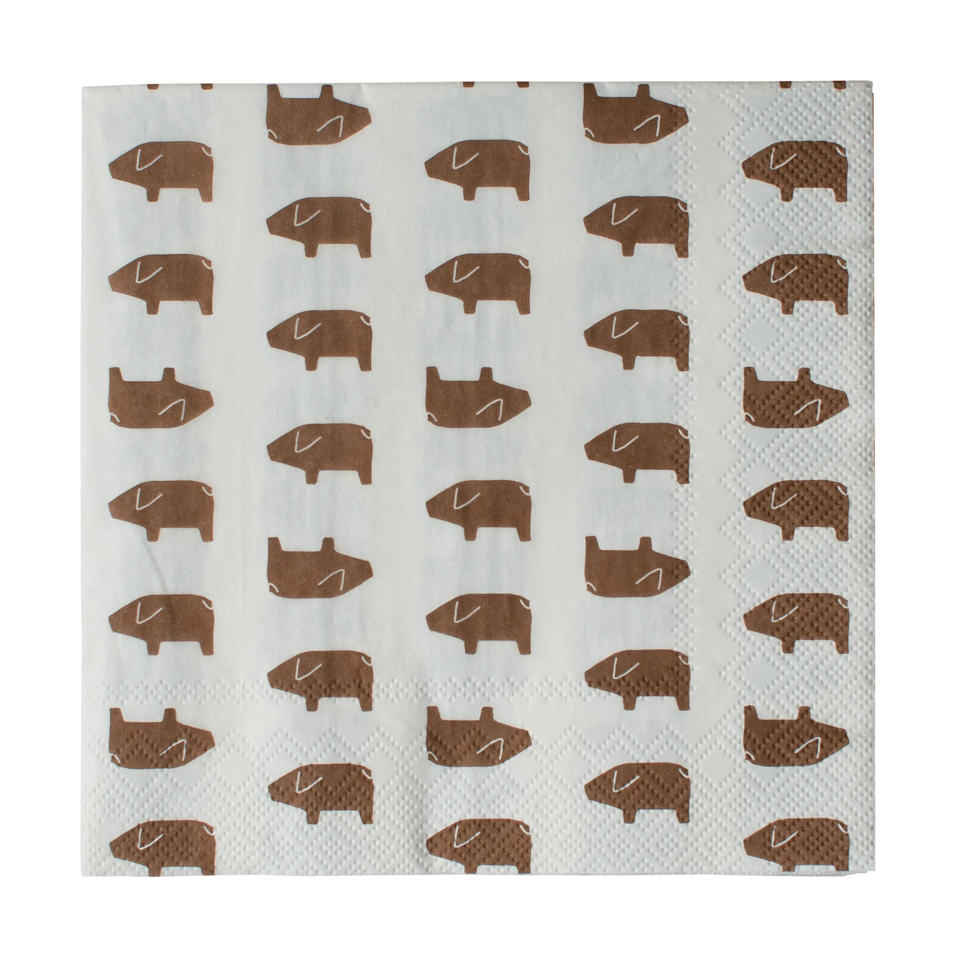 Swedish pig papirserviett 33x33 cm 20-pakning, Brown DBKD