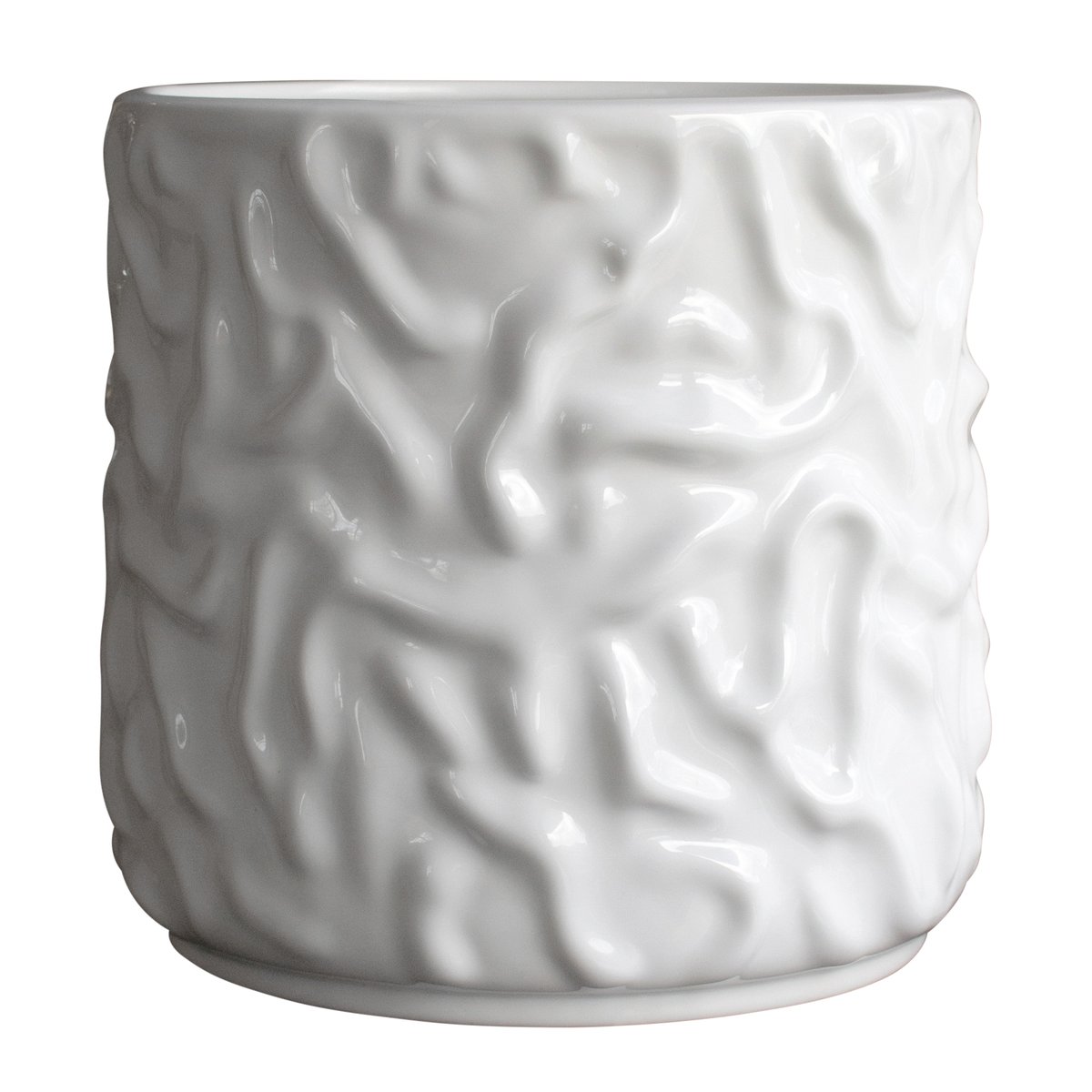 Bilde av DBKD Swoon krukke Ø 23 cm Shiny white