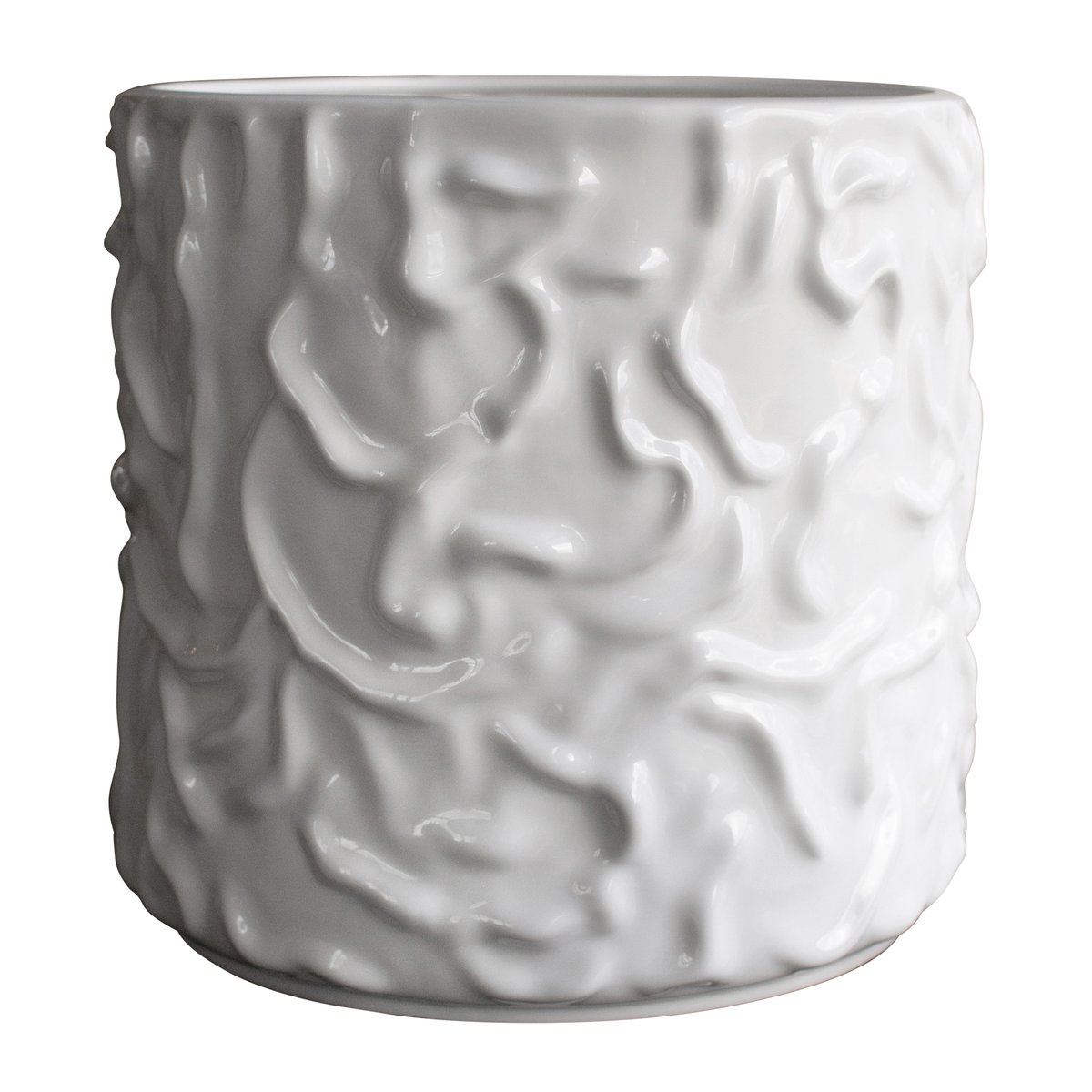 Bilde av DBKD Swoon krukke Ø 31 cm Shiny white