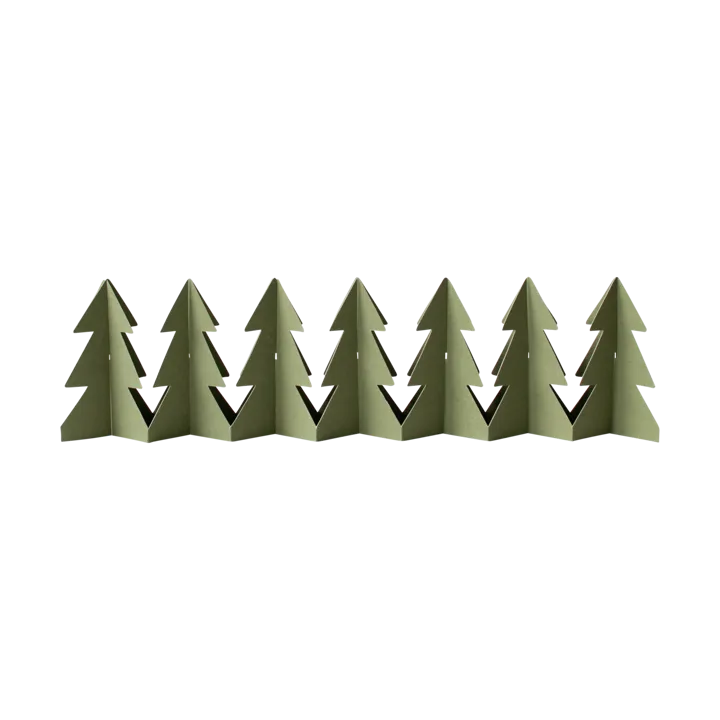 Tree in a row dekorasjon - Green, 7x60 cm - DBKD