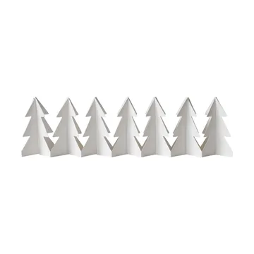 Tree in a row dekorasjon - White, 7x60 cm - DBKD