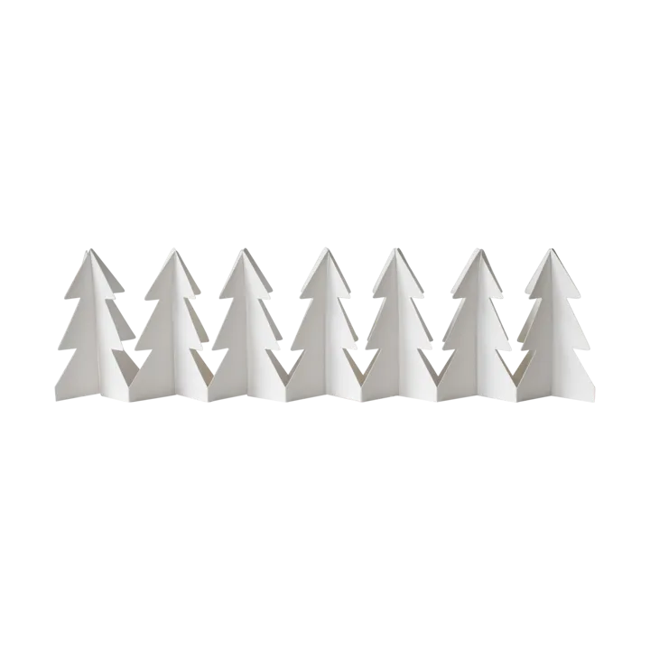 Tree in a row dekorasjon - White, 7x60 cm - DBKD