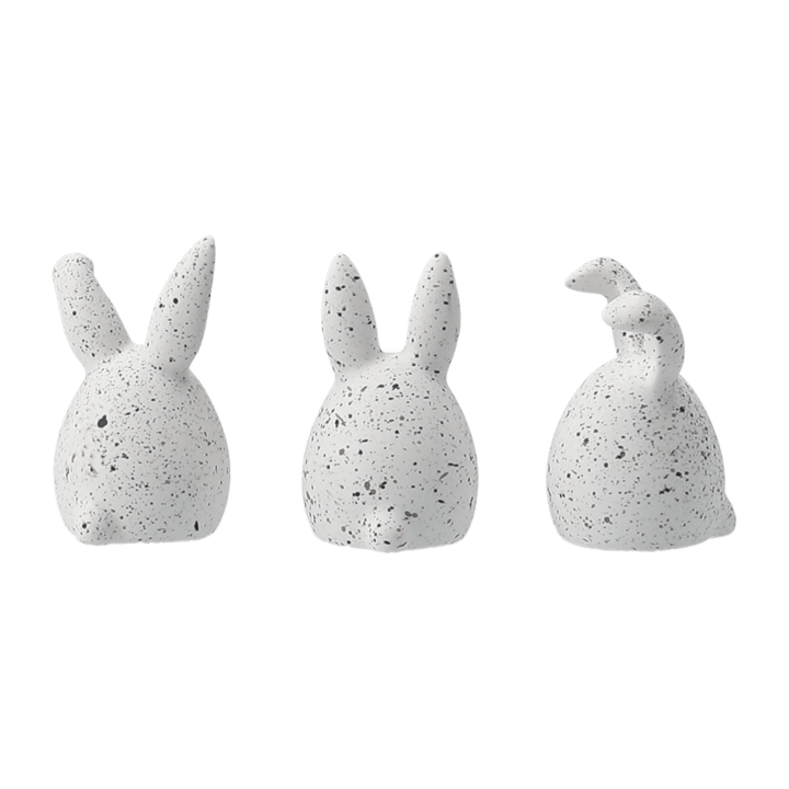 Triplets påskehare 3-pakning - White dot - DBKD