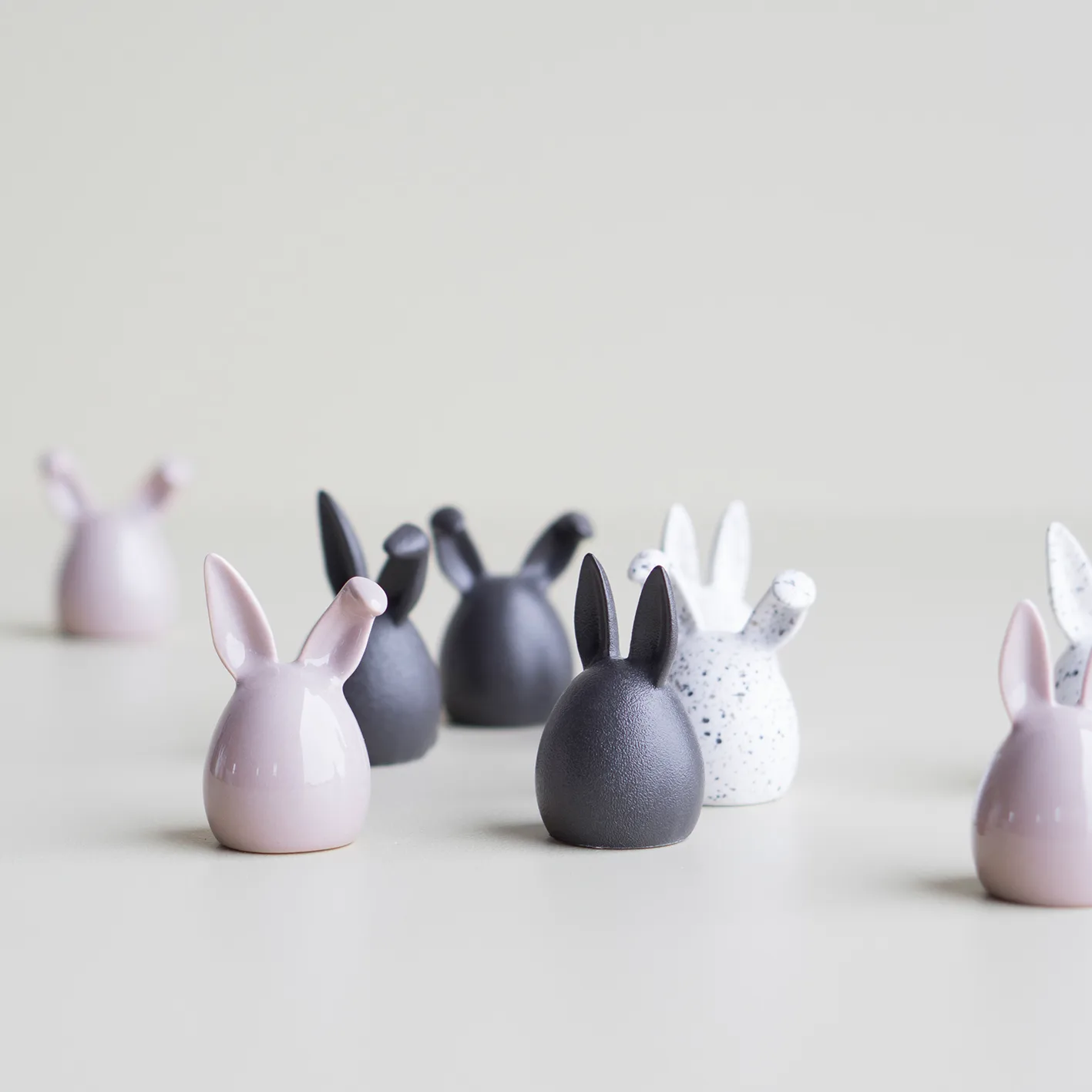 Triplets påskehare 3-pk, White dot DBKD