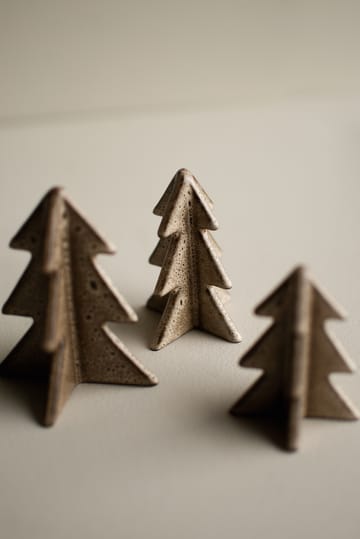 Winter tree dekorasjon - Beige, 8 cm - DBKD