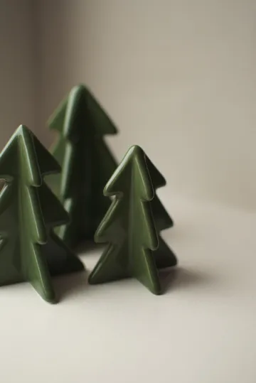 Winter tree dekorasjon - Green, 7 cm - DBKD