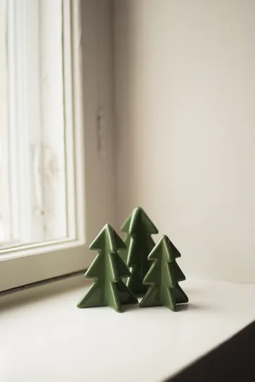 Winter tree dekorasjon - Green, 9,5 cm - DBKD