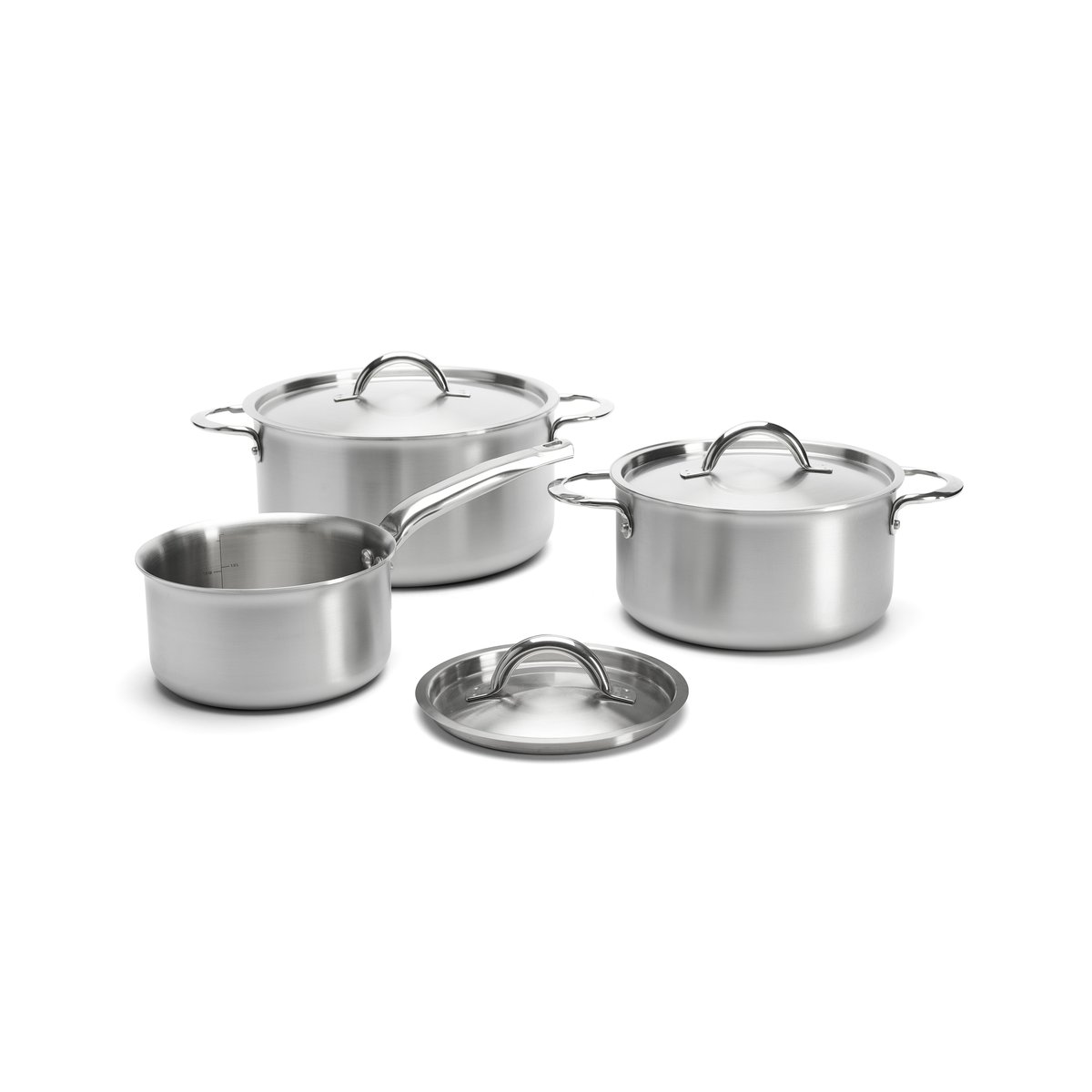 De Buyer de Buyer Alchimy grytesett med lokk 6 deler Rustfritt stål