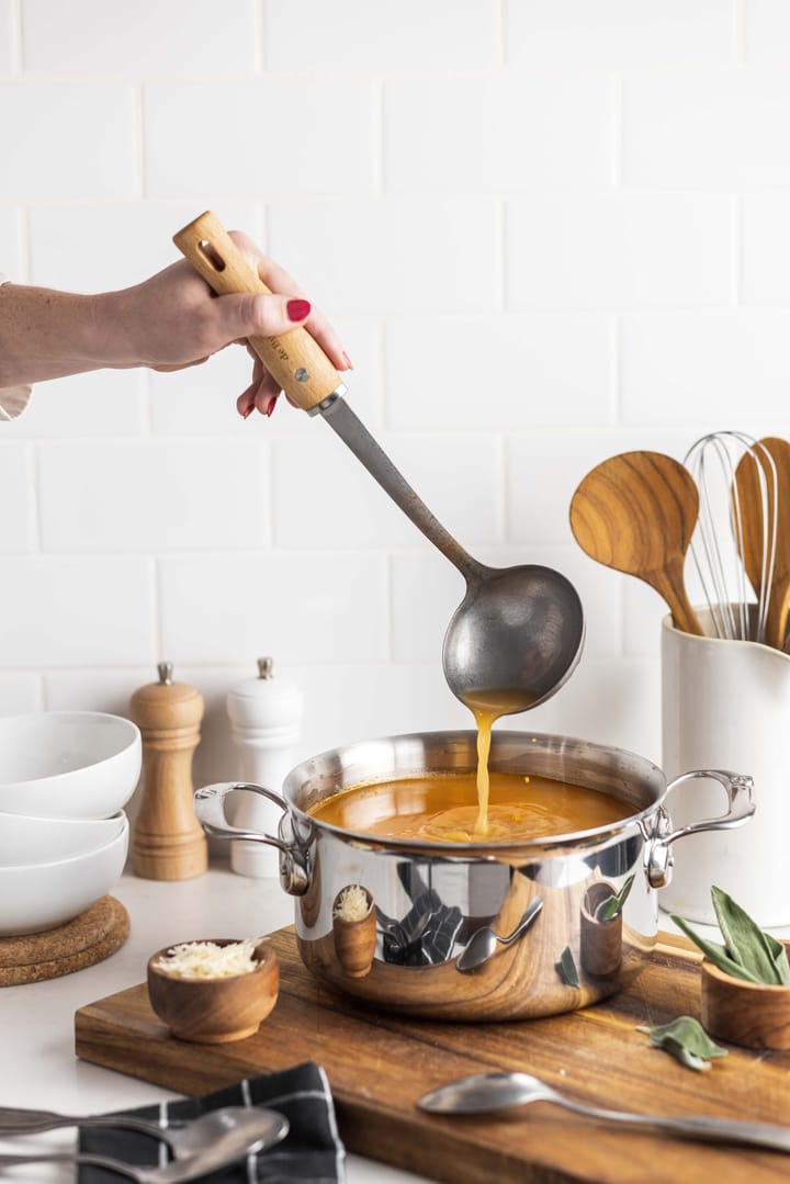 De Buyer B Bois suppeøse med trehåndtak, Rustfritt stål De Buyer