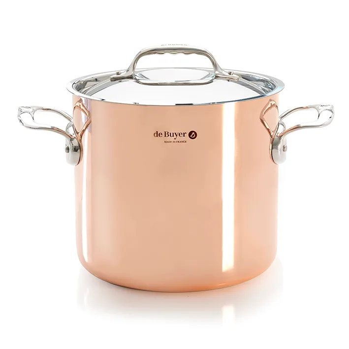 Prima Matera høy gryte med lokk induksjon, 20 cm De Buyer