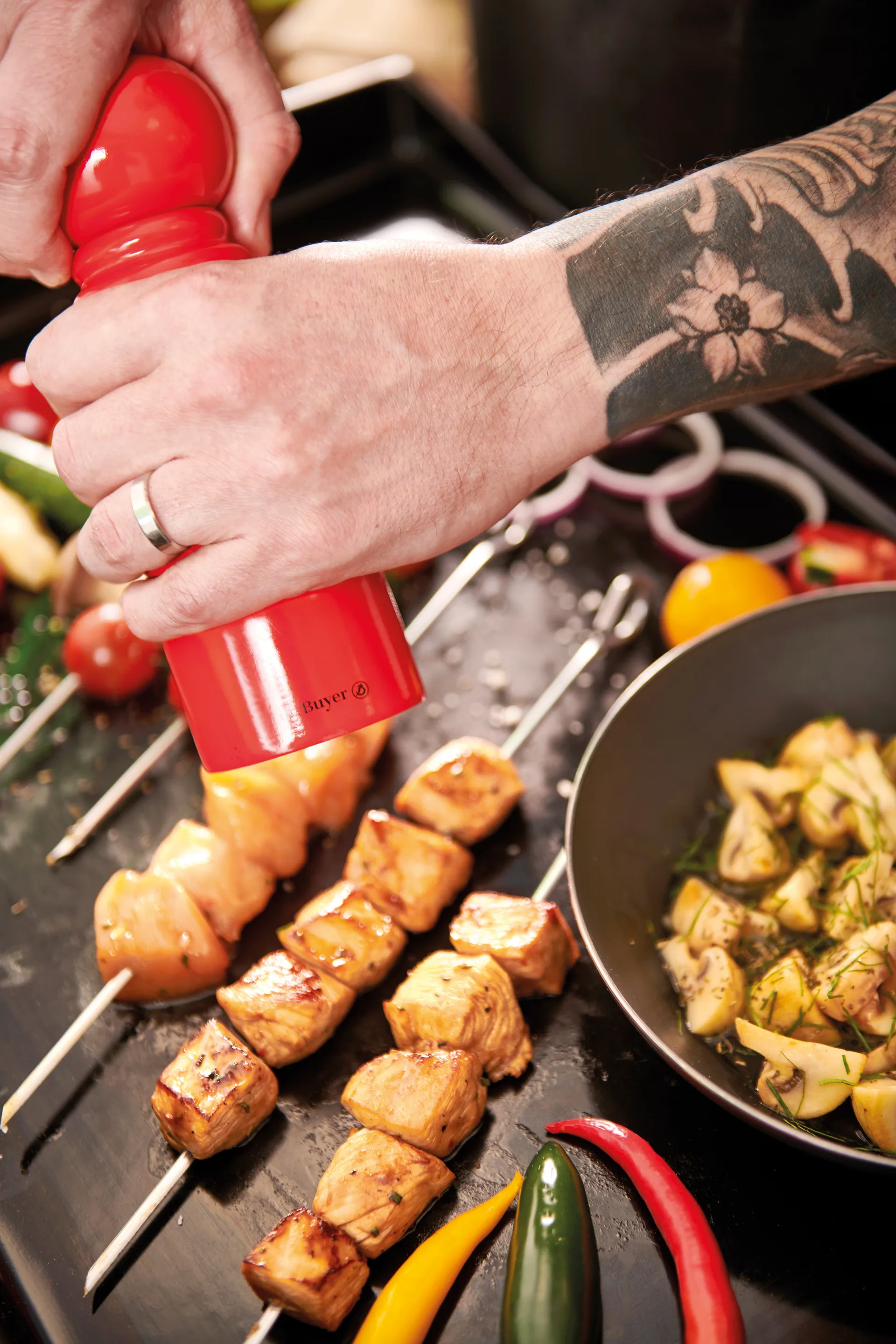 Rumba salt- og pepperkvern keramisk 18 cm, Mørkebrun De Buyer