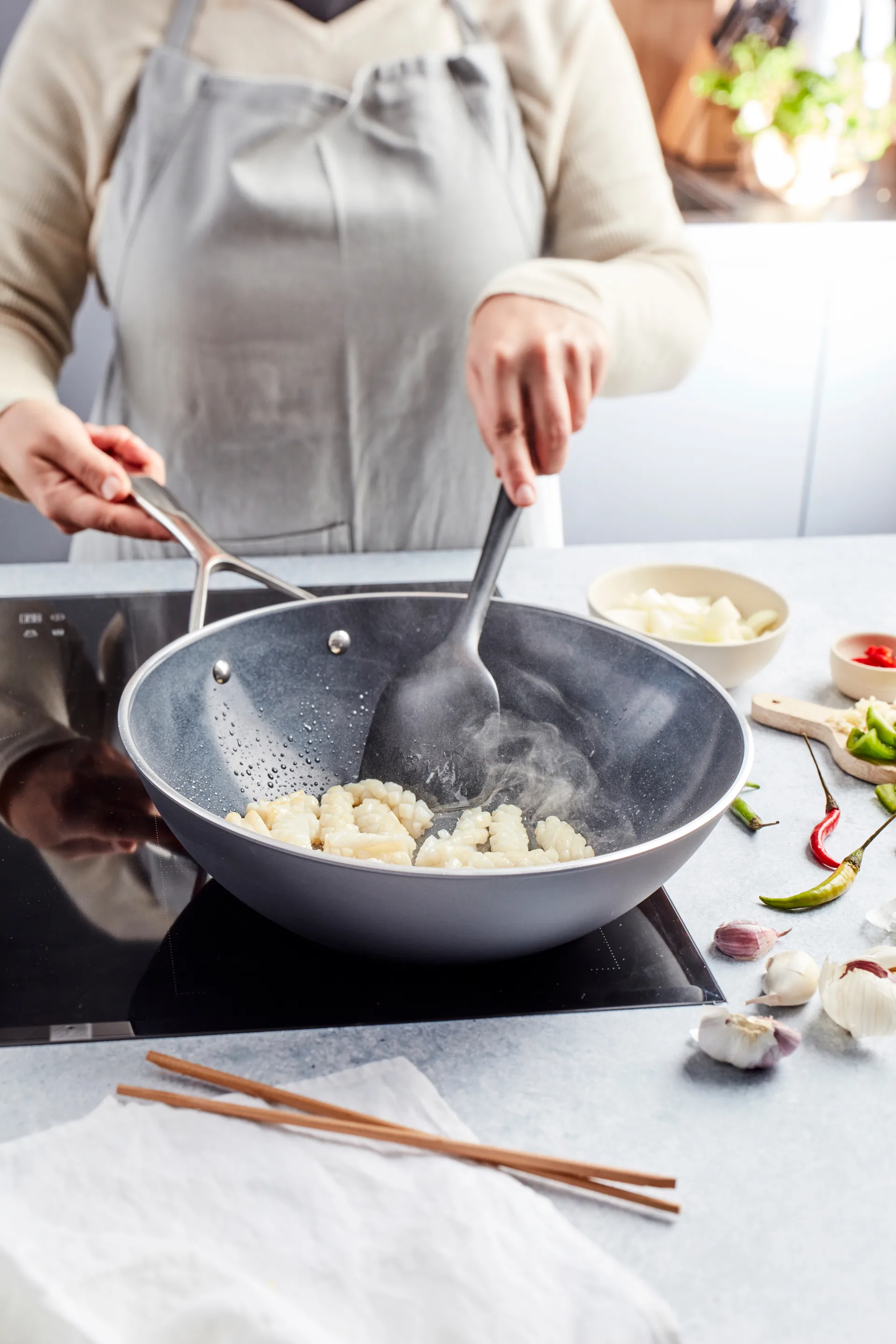 Alu Pro 5 Ceraforce wokpanne keramisk 5-ply, Ø30 cm Demeyere