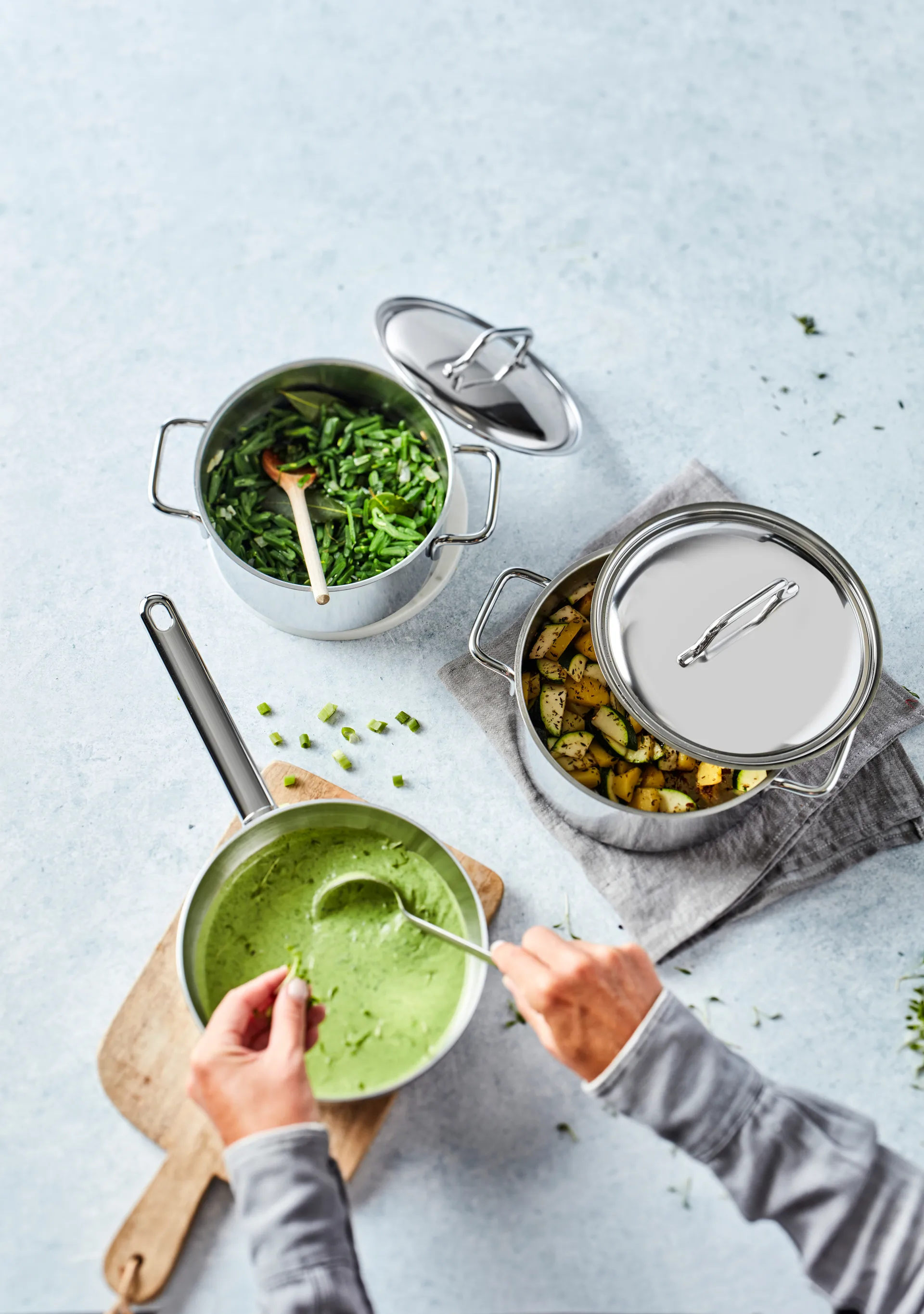 Demeyere Apollo 7 gryte lav rustfritt stål, 2,2 L Demeyere