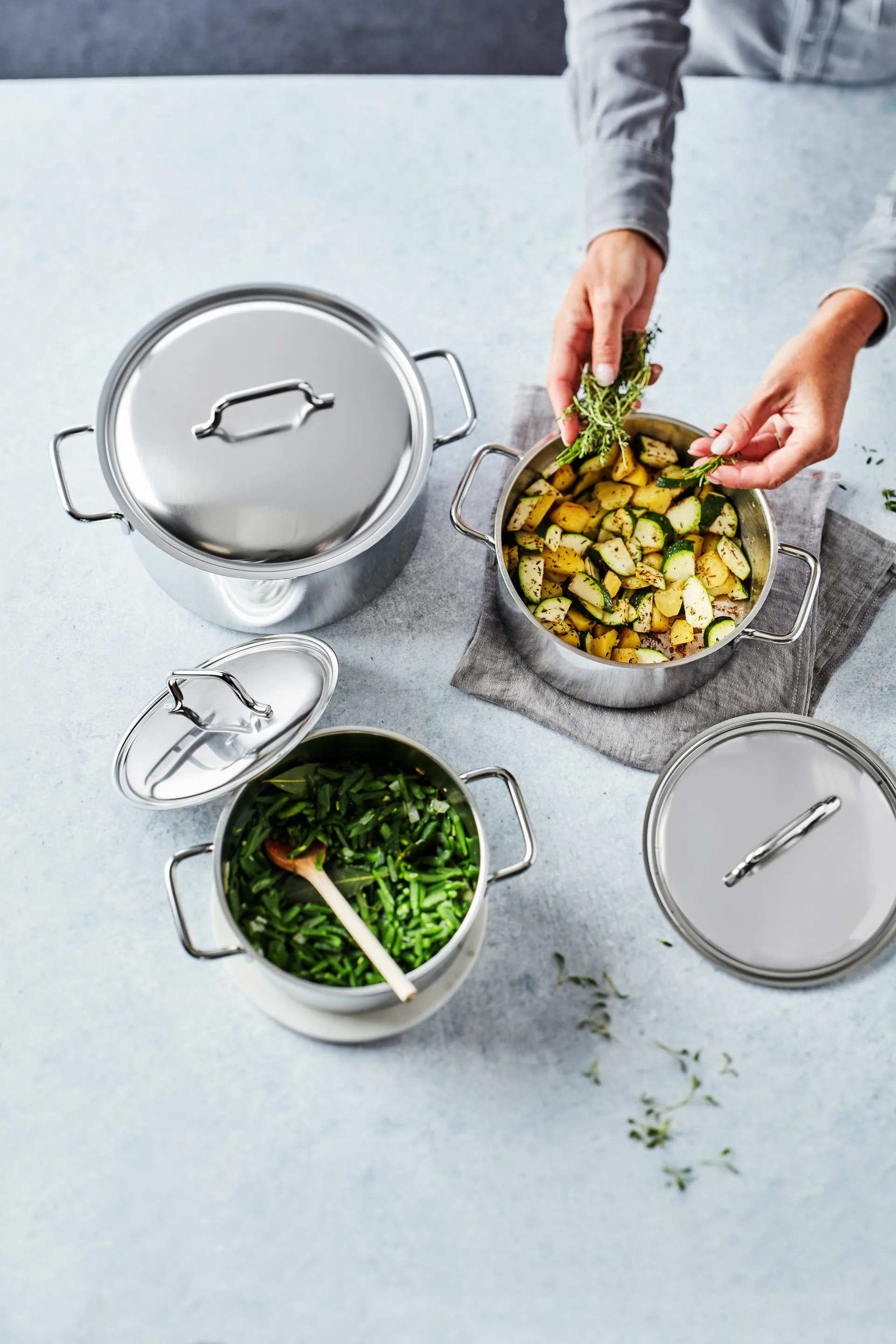 Demeyere Apollo 7 gryte lav rustfritt stål, 3 L Demeyere