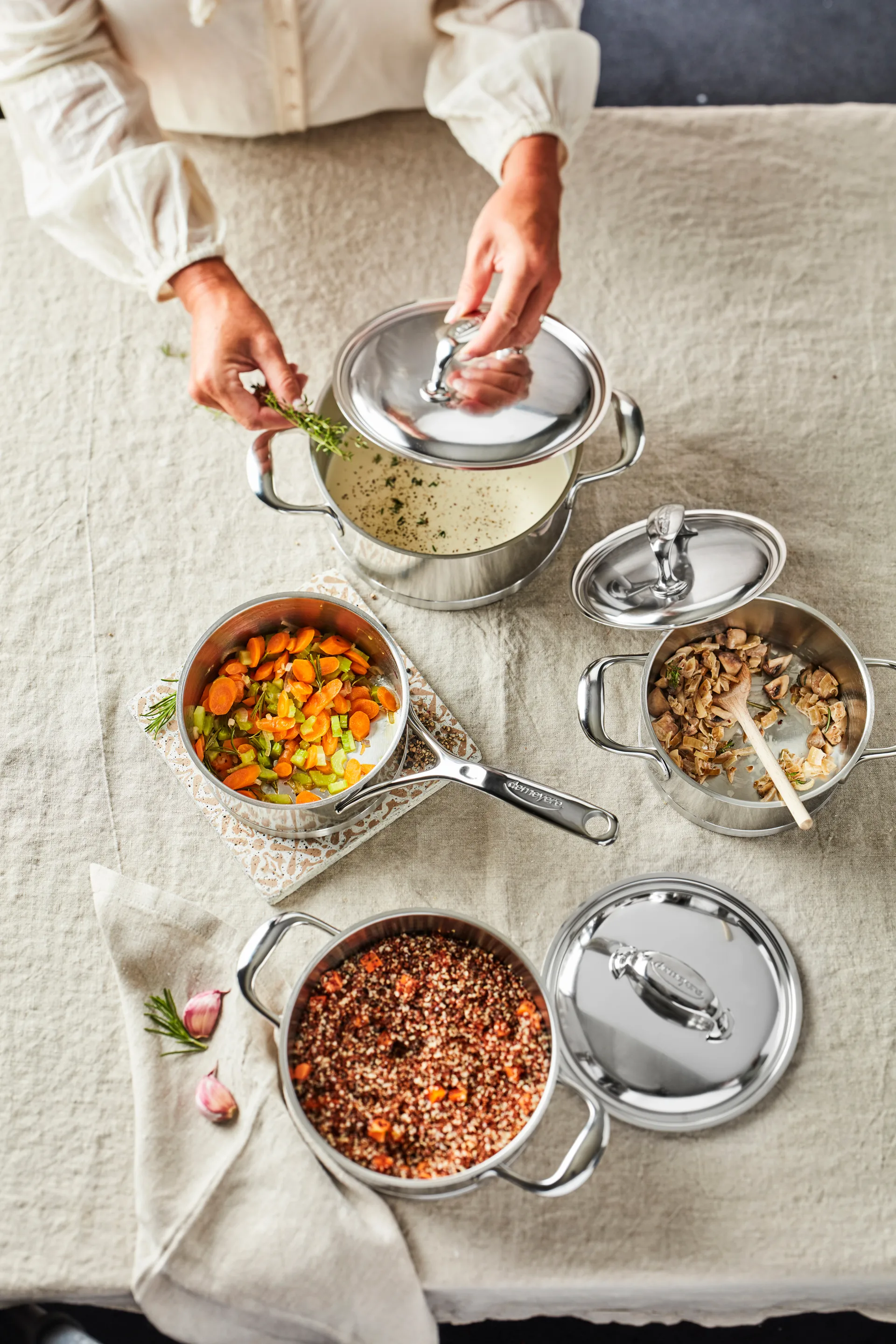 Demeyere Atlantis 7 gryte lav rustfritt stål, 1,5 L Demeyere