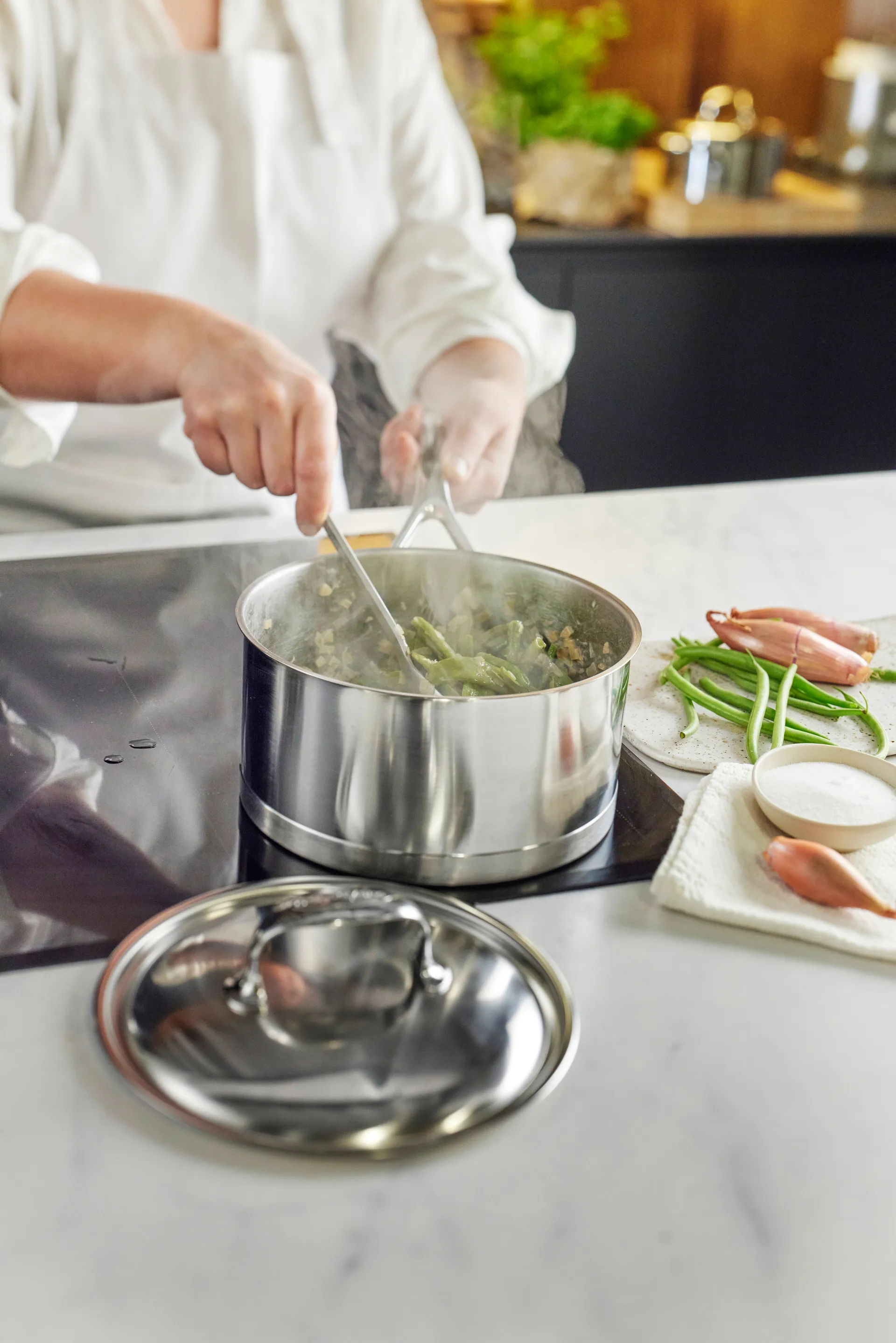 Demeyere Atlantis 7 kasserolle med lokk, 2,2 L Demeyere