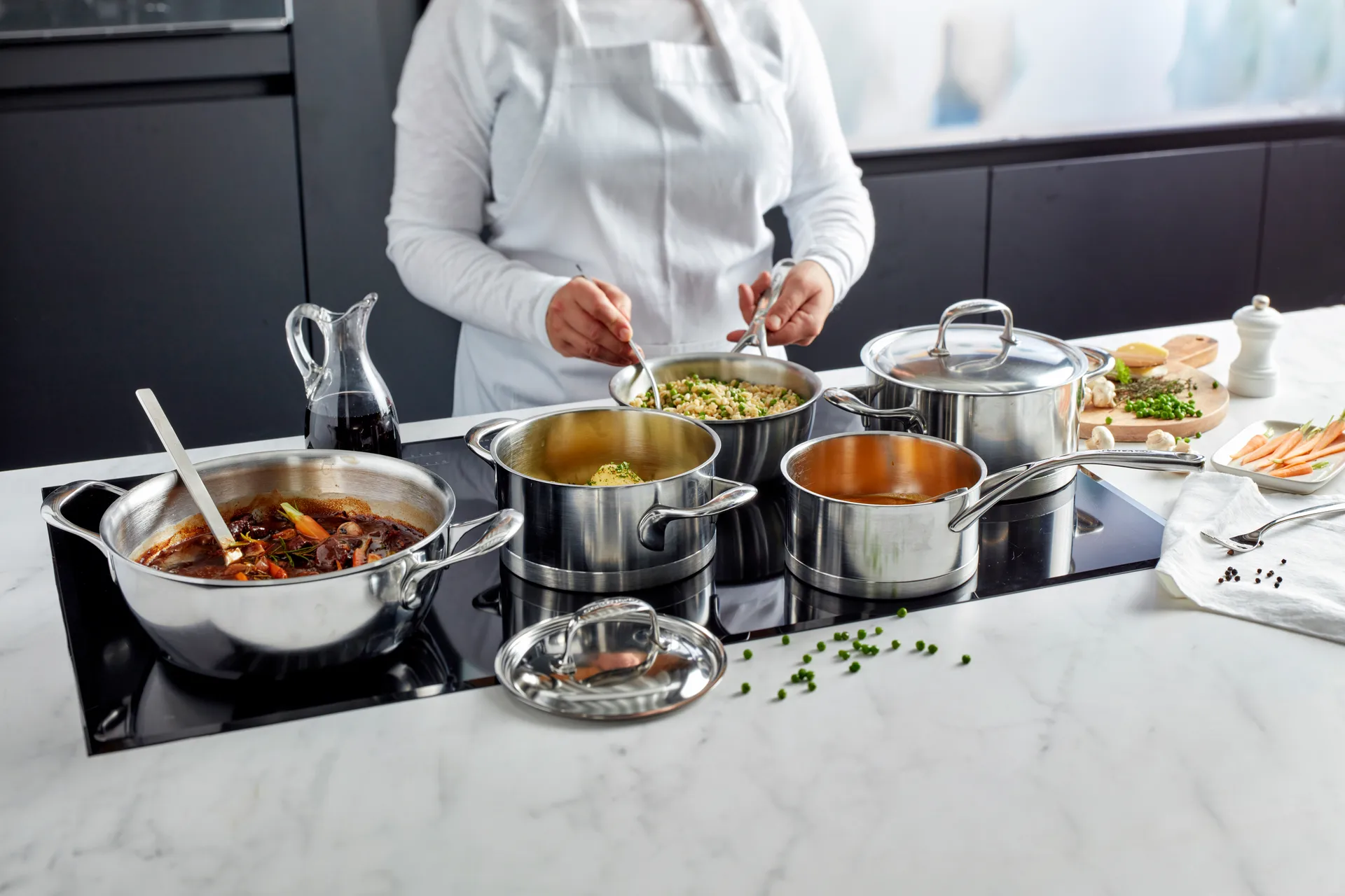 Demeyere Atlantis 7 kasserolle rustfritt stål, 2,2 L Demeyere