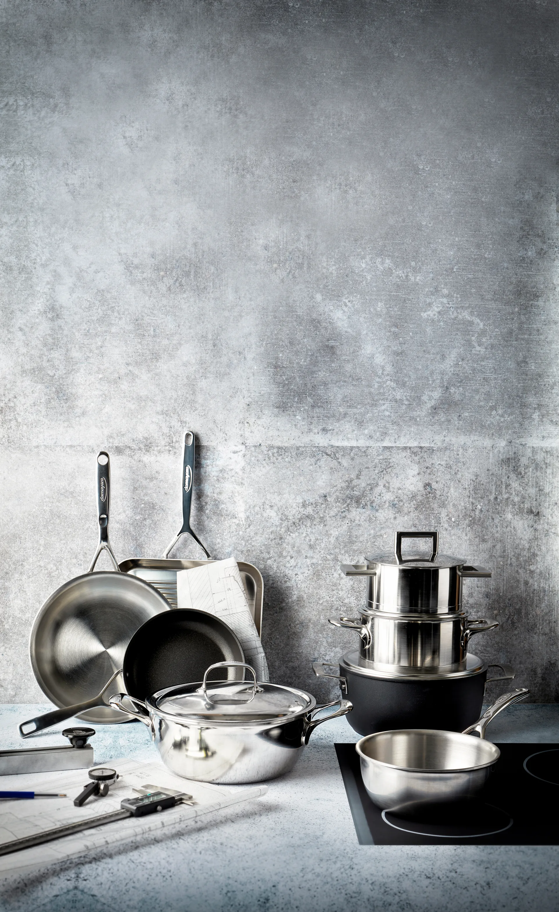 Demeyere Atlantis 7 serveringspanne rustfritt stål, 4,8 L Demeyere