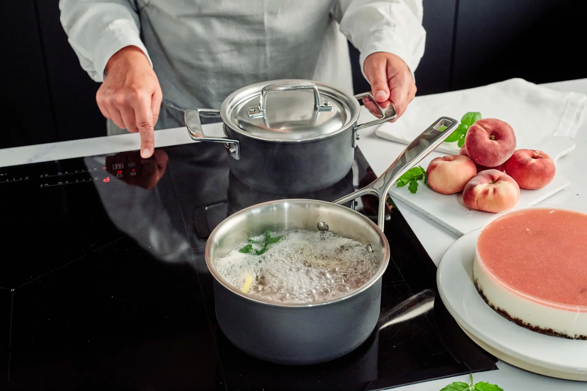 Demeyere Black 5 gryte 5-ply rustfritt stål, 1,5 L Demeyere