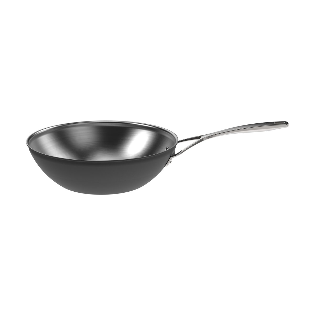 Demeyere Black 5 wokpanne rustfritt stål Ø30 cm | Skandinavisk Design | Wokpanner | Sølv
