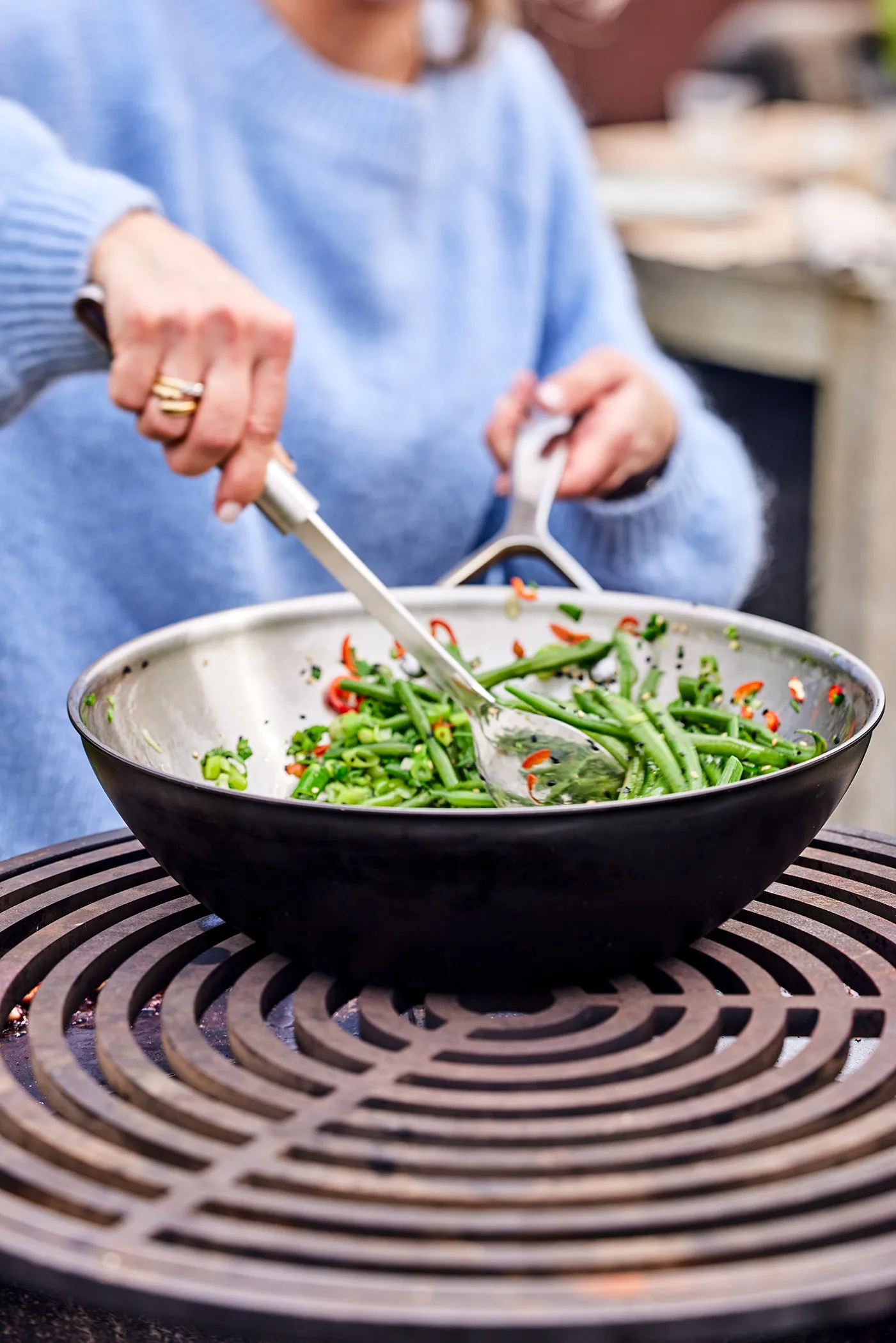 Demeyere Black 5 wokpanne rustfritt stål, Ø30 cm Demeyere