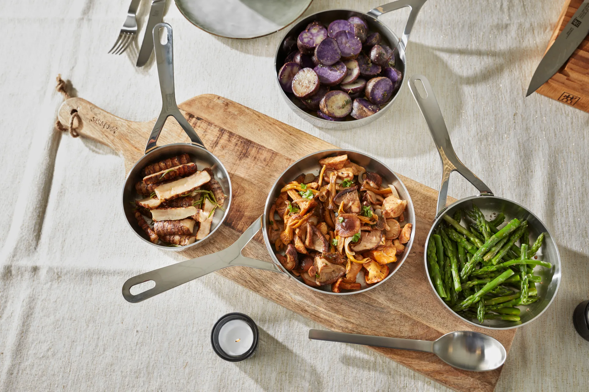 Specialties 3 stekepanne mini rustfritt stål 3-ply, Ø14 cm Demeyere