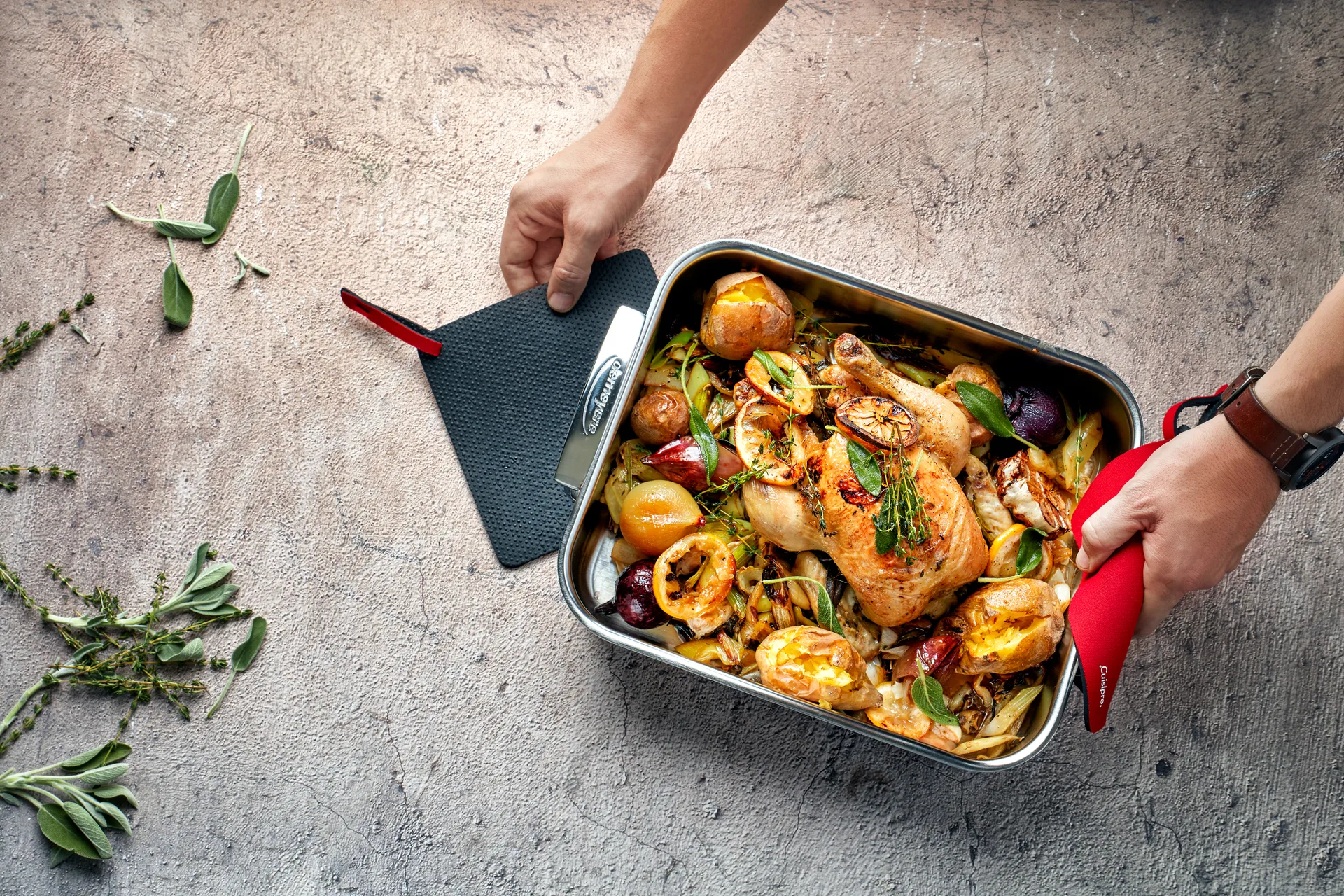 Specialties 5 ildfast form rustfritt stål 5-ply, 32x26,5x7 cm Demeyere