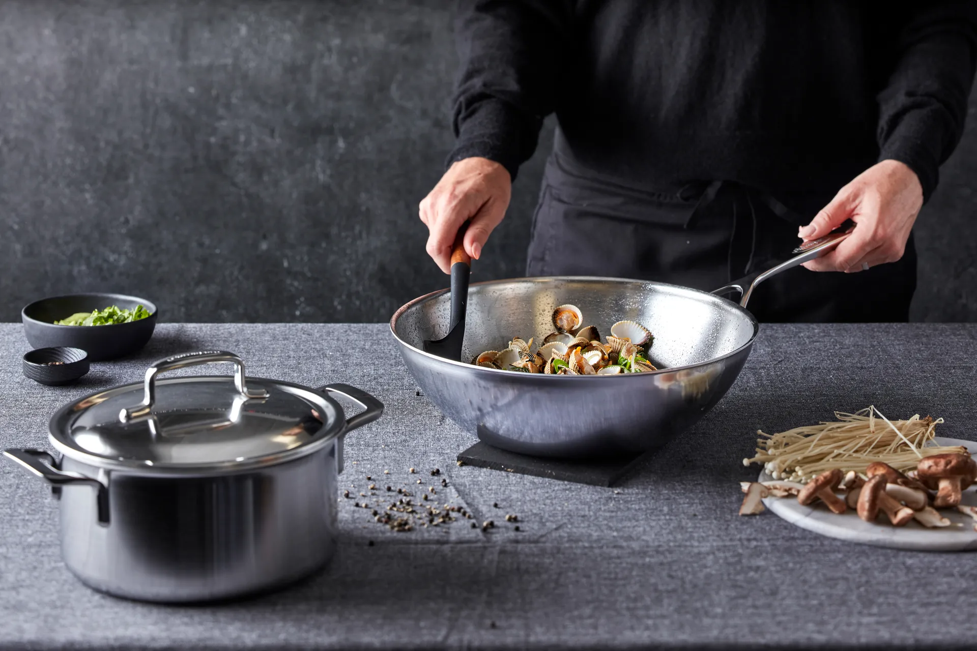 Specialties 5 wokpanne rustfritt stål 5-ply, Ø30 cm Demeyere