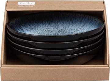 Halo pastaskål 22 cm 4-stk. - Blå-grå-svart - Denby