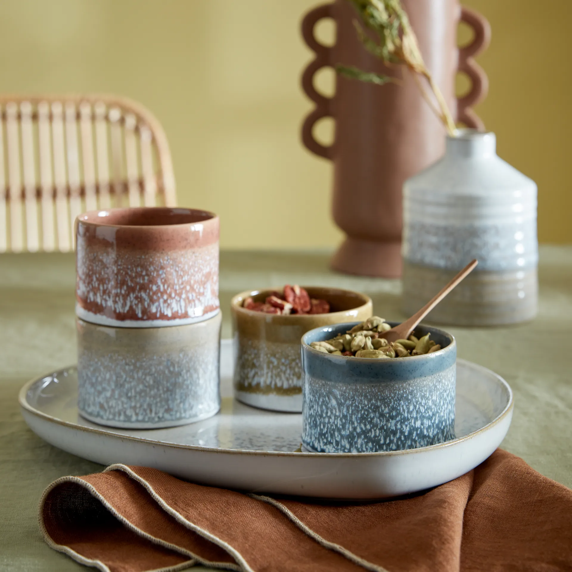 Kiln Accents skål Ø8,5 cm 4 deler, Multi Denby
