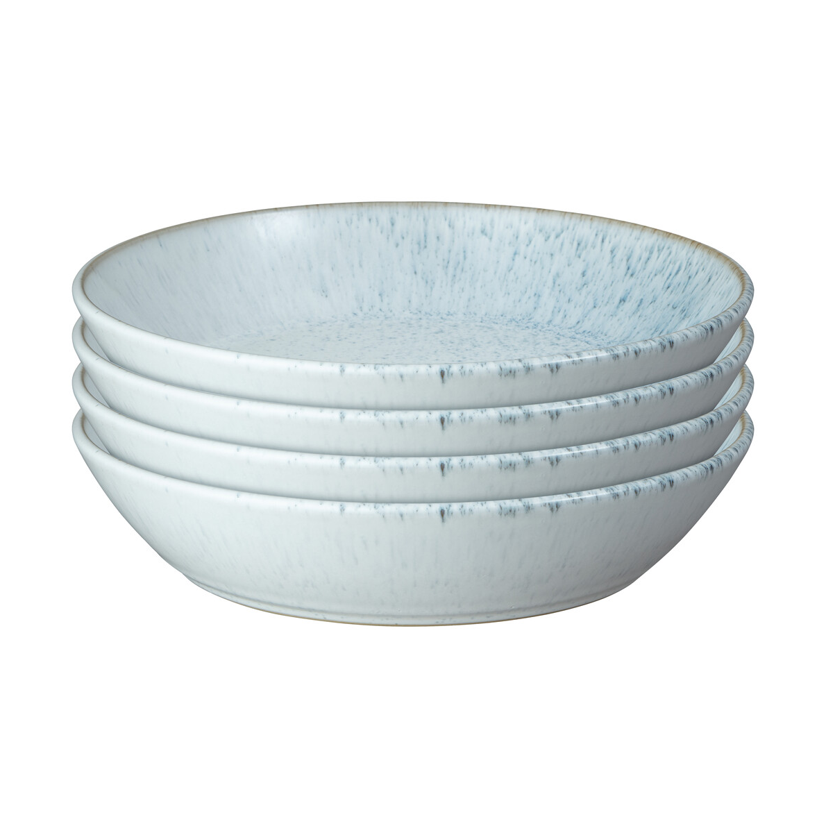 Denby Kiln blue pastatallerken 4-pakning 22 cm | Skandinavisk Design | Dype tallerkener | Sølv