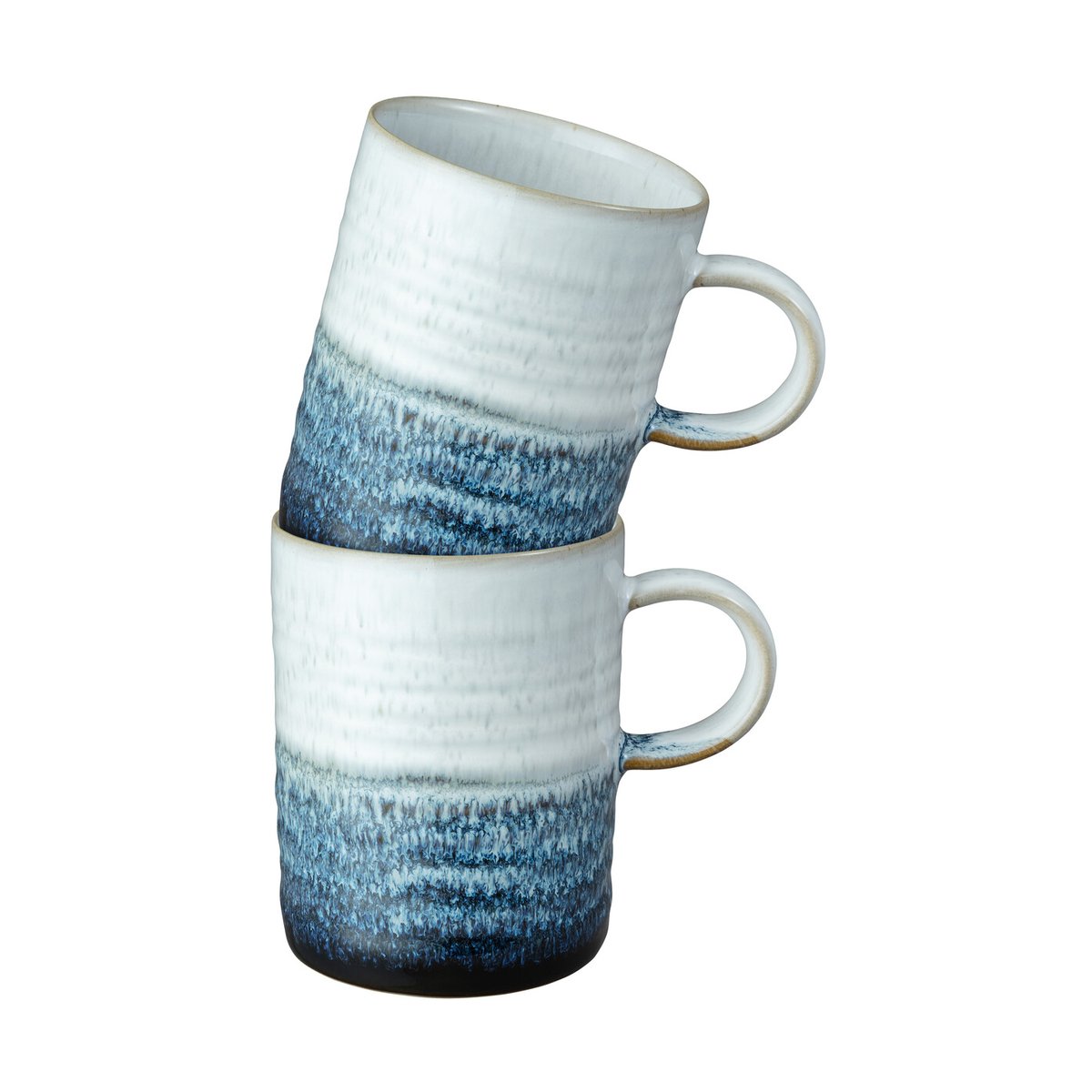 Denby Kiln blue ridged krus 2-pack 41 cl