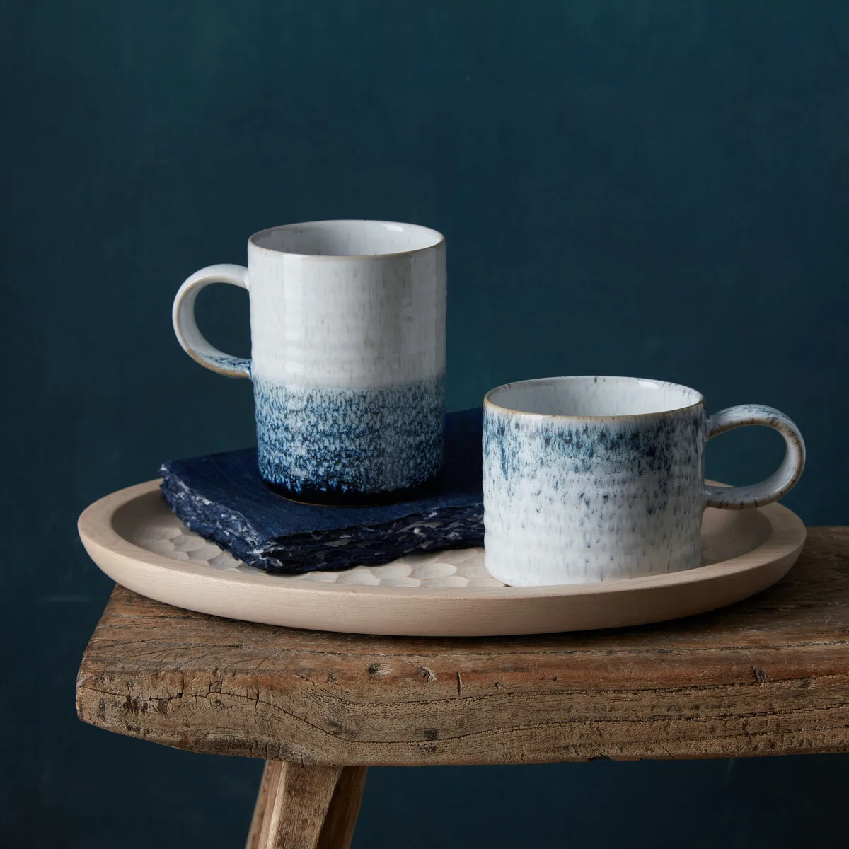 Kiln blue ridged krus 2-pack, 41 cl Denby