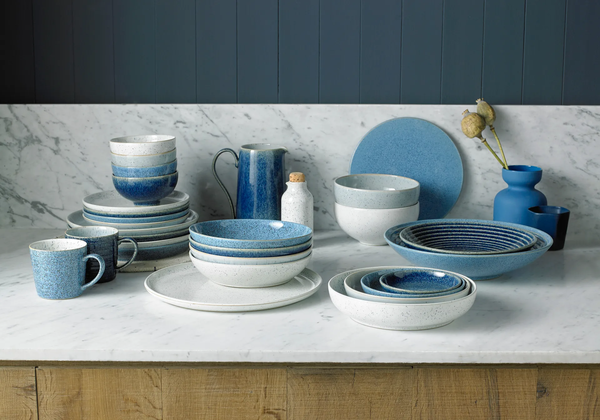 Studio Blue tallerken 17 cm, Flint Denby