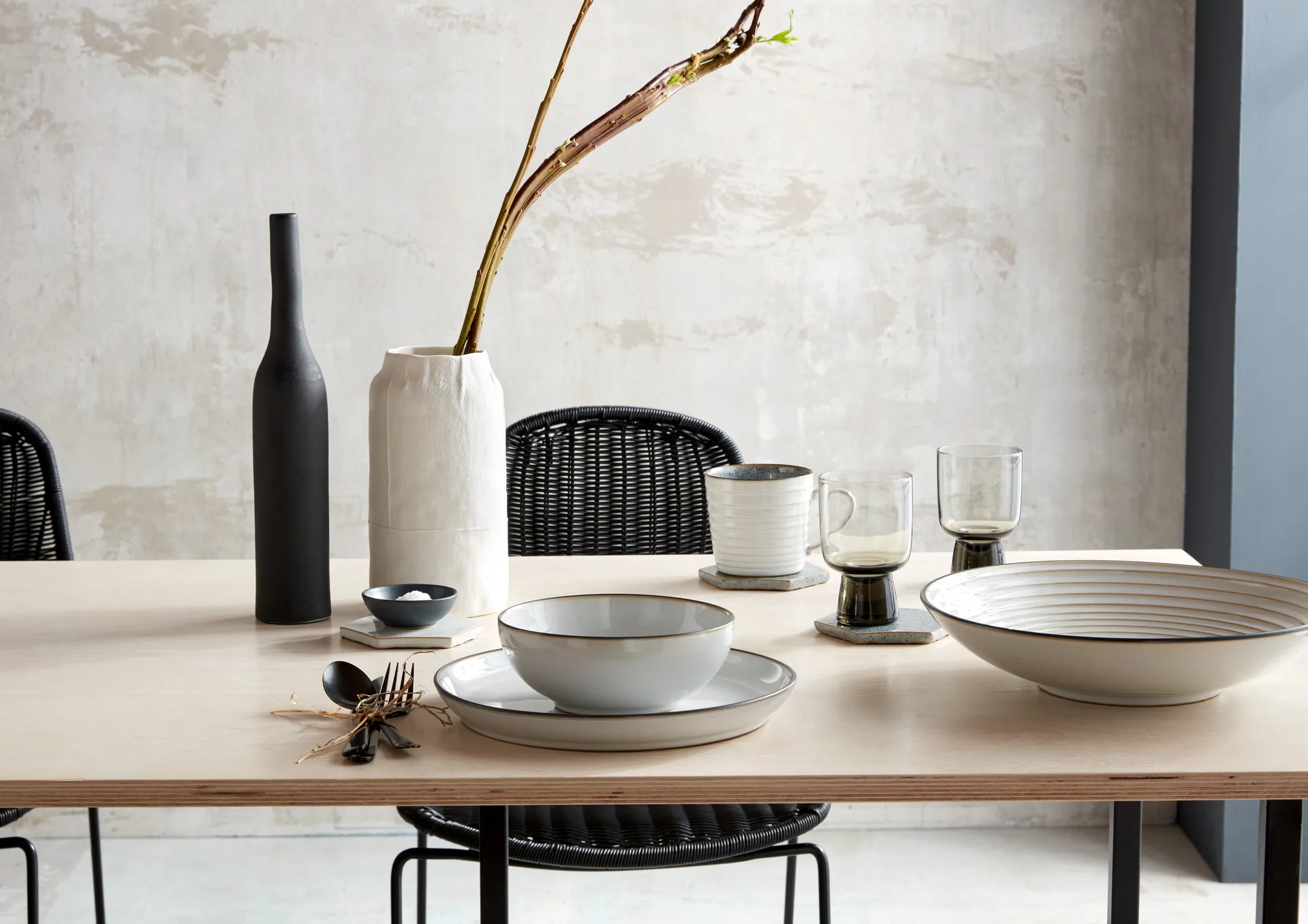 Studio Grey riflet kopp 40 cl, Quartz Denby