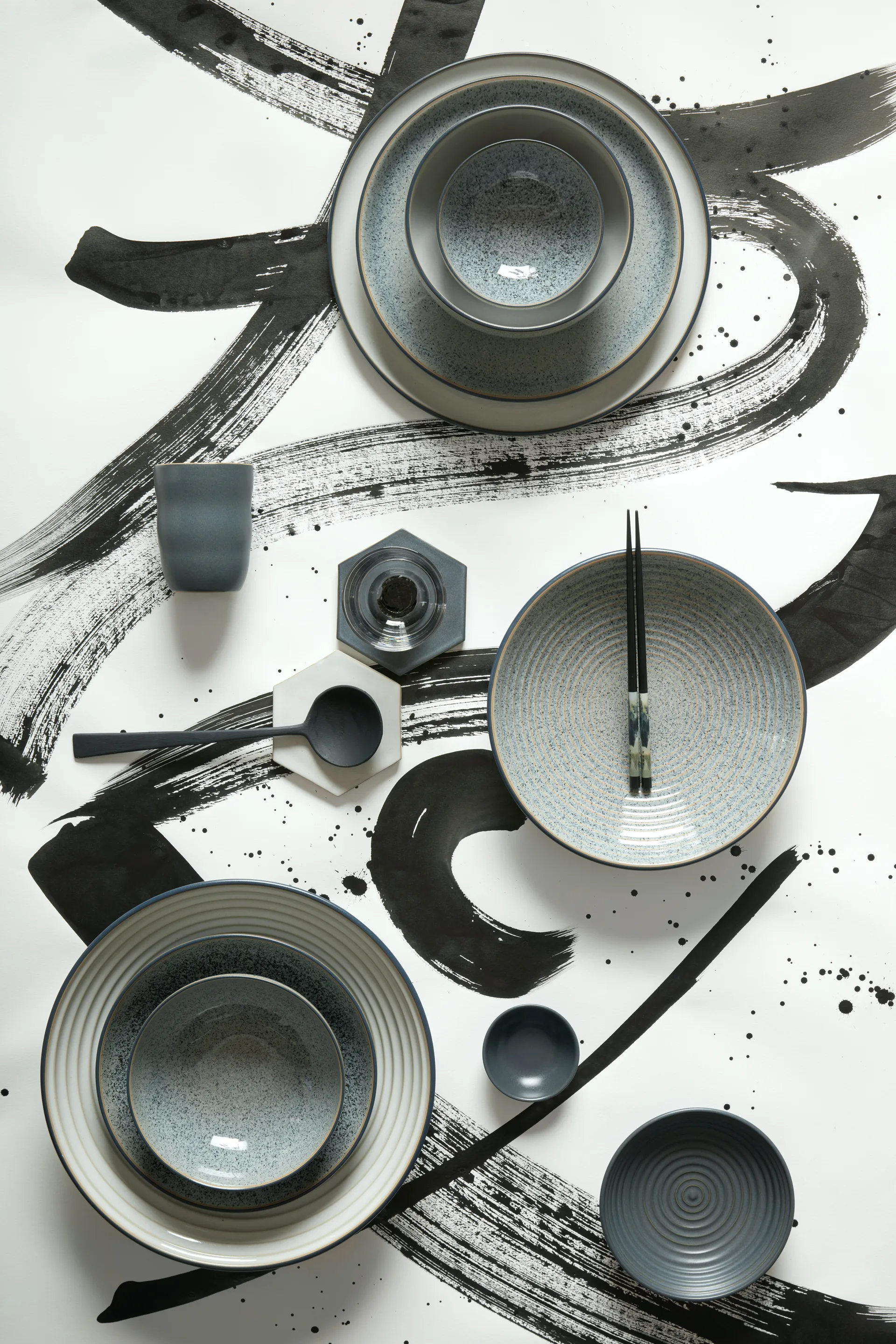 Studio Grey riflet skål 25,5 cm, Granite Denby