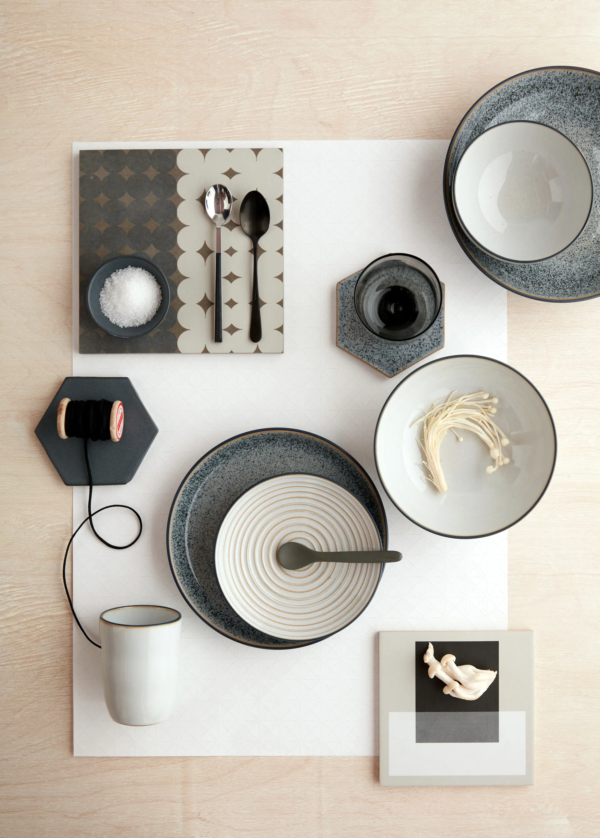 Studio Grey tallerken 21 cm 4-stk., Granite Denby