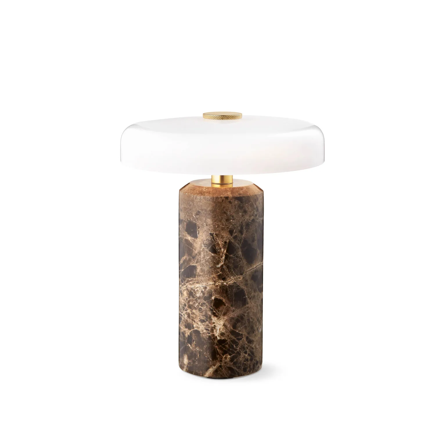 Trip bordlampe Ø17x21 cm marmor, Dark emperador - glossy opal Design By Us