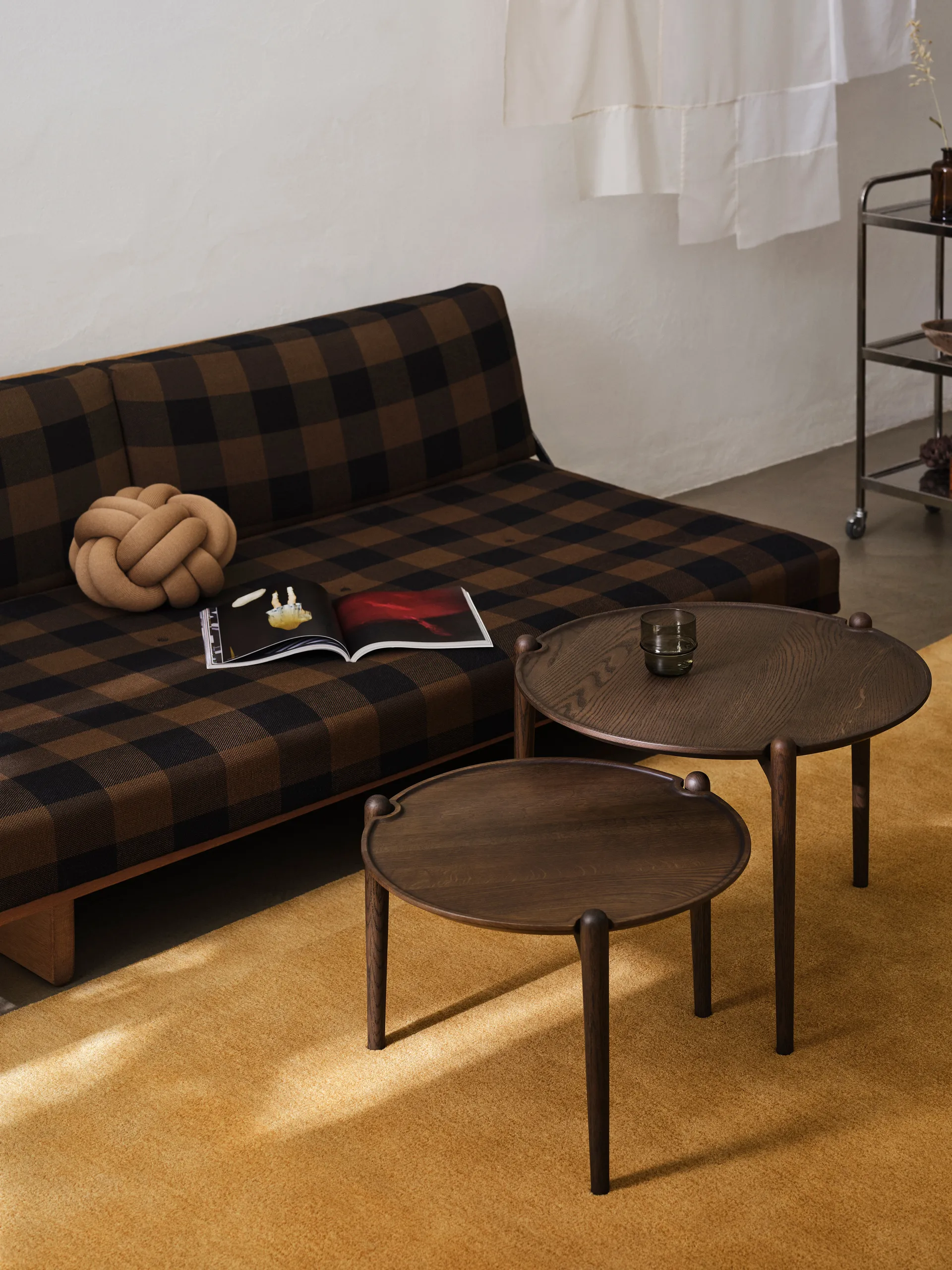 Aria sofabord, Dark oak, Ø50x37 cm Design House Stockholm