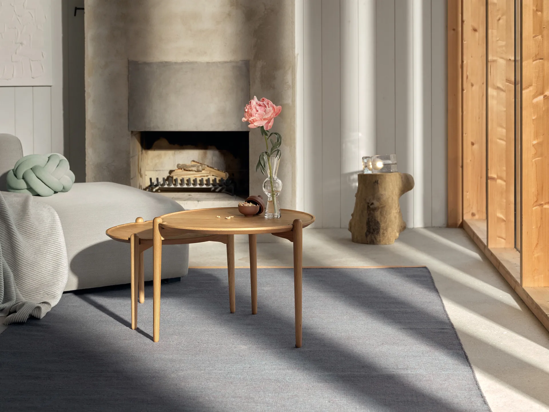 Aria sofabord, Eik, Ø50x37 cm Design House Stockholm