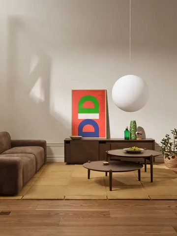 Aria sofabord - Mørk eik, Ø90x30 cm - Design House Stockholm