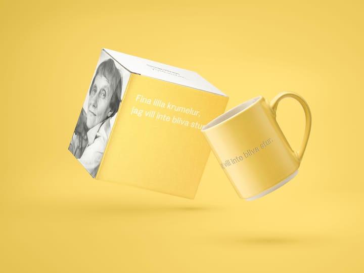 Astrid Lindgren kopp, fina lilla krumelur, Svensk tekst Design House Stockholm