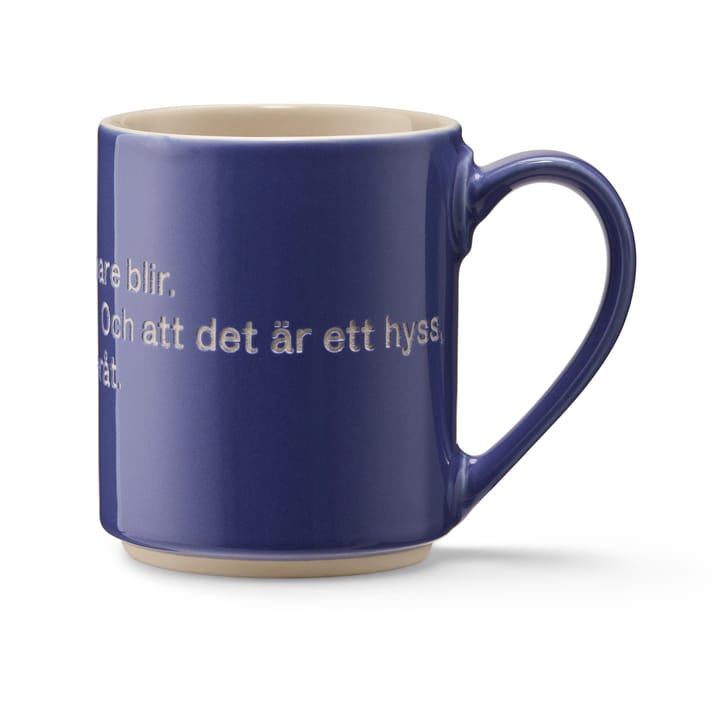 Astrid Lindgren kopp, hyss hittar man inte på - blå-svensk - Design House Stockholm
