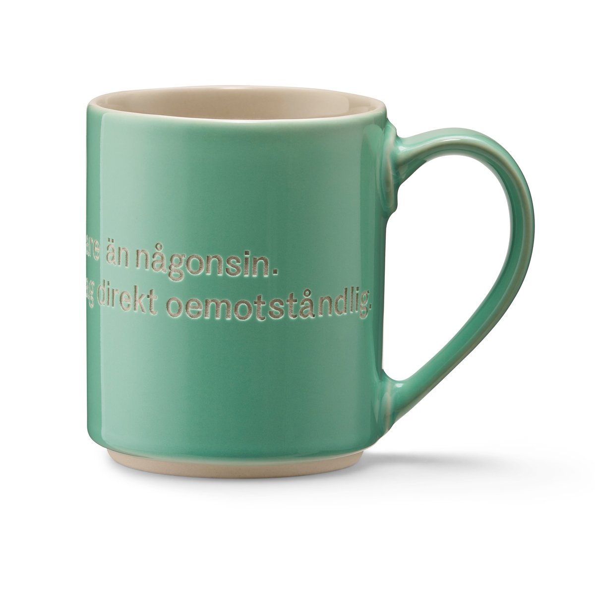 Astrid Lindgren Mugg Jag är Fräknigare 36 cl Grön, Design House Stockholm