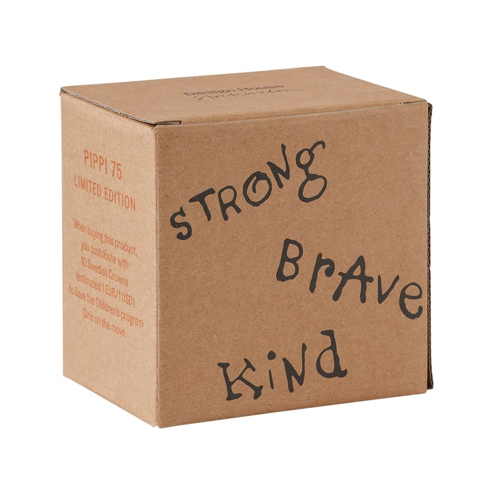 Astrid Lindgren Pippi jubileumskopp 20 cl, Strong Kind Brave Design House Stockholm