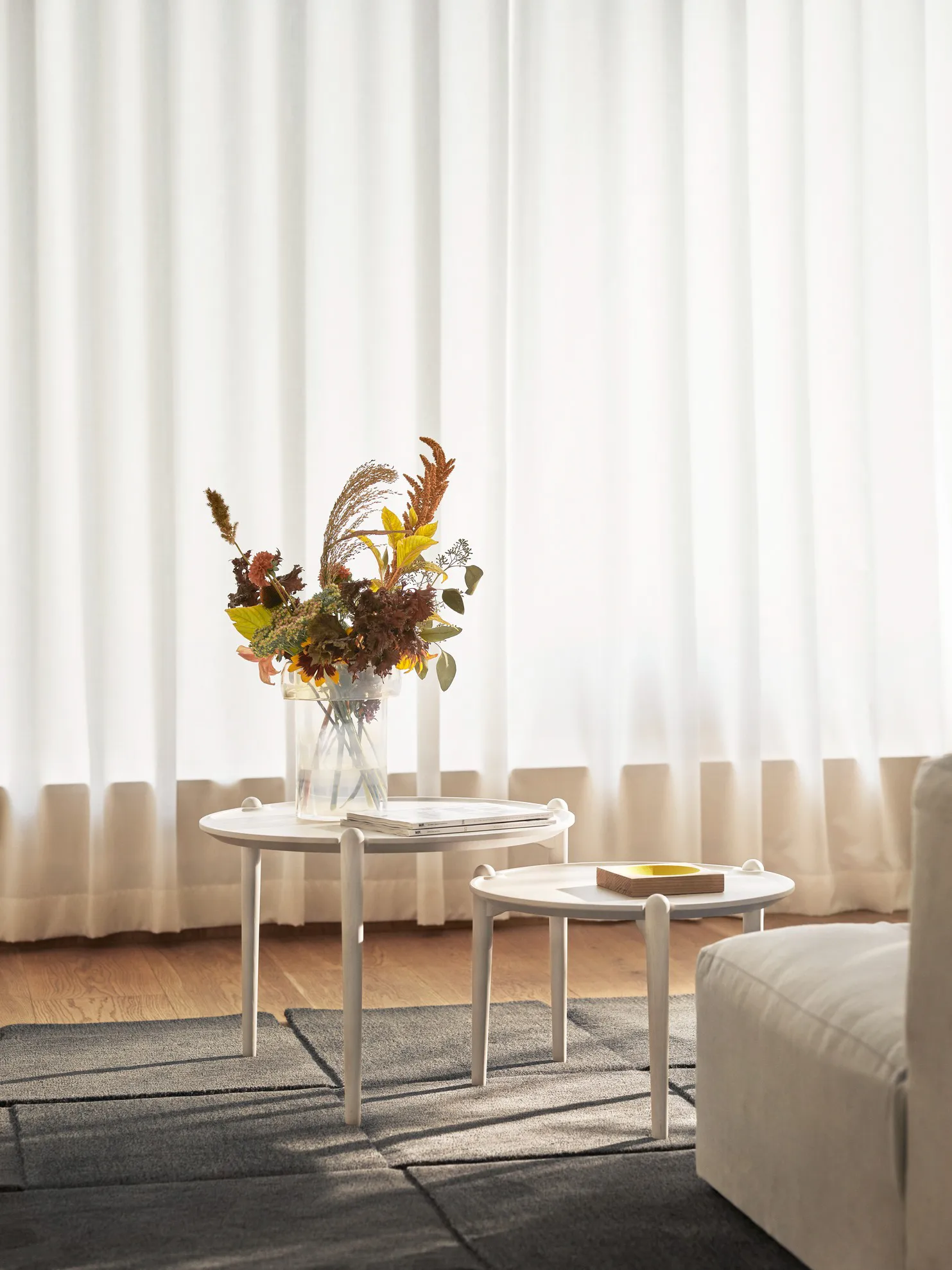 Basket gulvteppe, mørkegrå, 180x180 cm Design House Stockholm