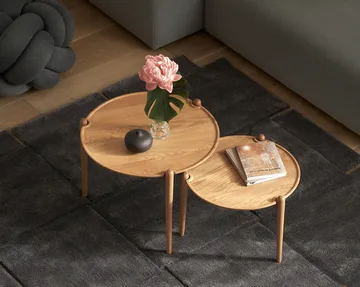 Basket gulvteppe, mørkegrå - 180x180 cm - Design House Stockholm